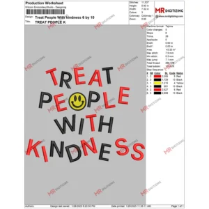 Treat People With kindness 6 by 10