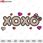 Xoxo Hearts Valentine's Day Embroidery design