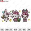 3 Hello kitty Easter Embroidery design