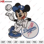 Dodgers Mickey v2 Embroidery design