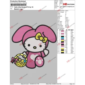 Hello kitty Easter e1 6 by 10