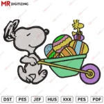 Snoopy & Woodstock Easter Embroidery design