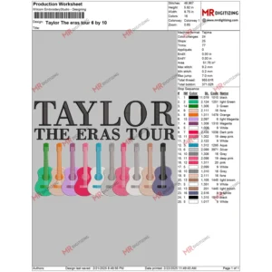 Taylor The eras tour 6 by 10