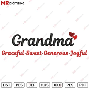 Grandma Embroidery design