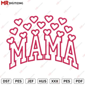 Mama Applique Embroidery design