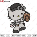 Raiders Hello kitty Embroidery design