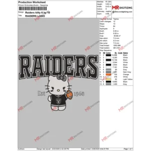 Raiders kitty 6 by 10