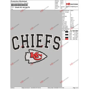 Chiefs KC v6 6 by 10