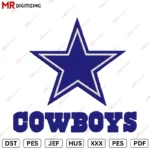 Cowboys star Embroidery design