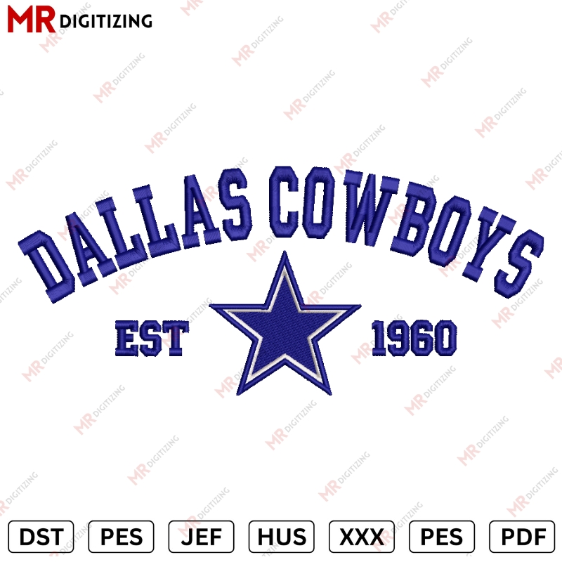 Dallas Cowboys V7 Embroidery design