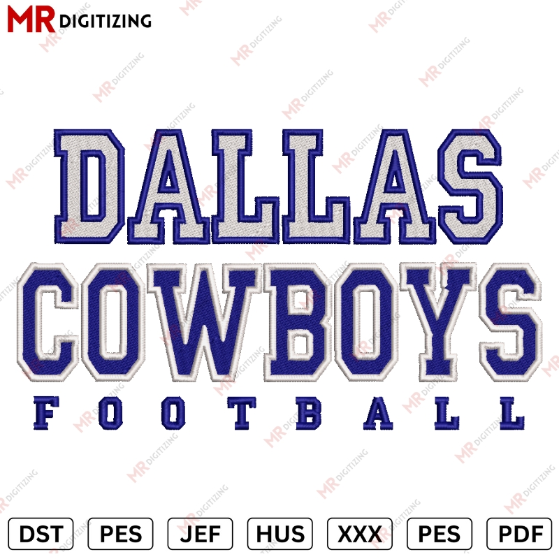 Dallas Cowboys v3 Embroidery design