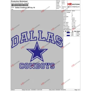 Dallas Cowboys v9 6 by 10