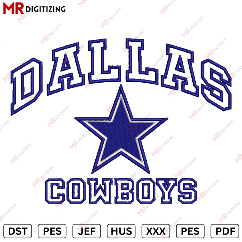 Dallas Cowboys v9 Embroidery design
