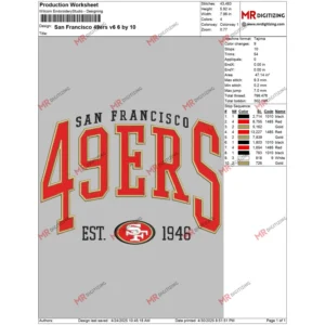 San Francisco 49ers v6 6 by 10
