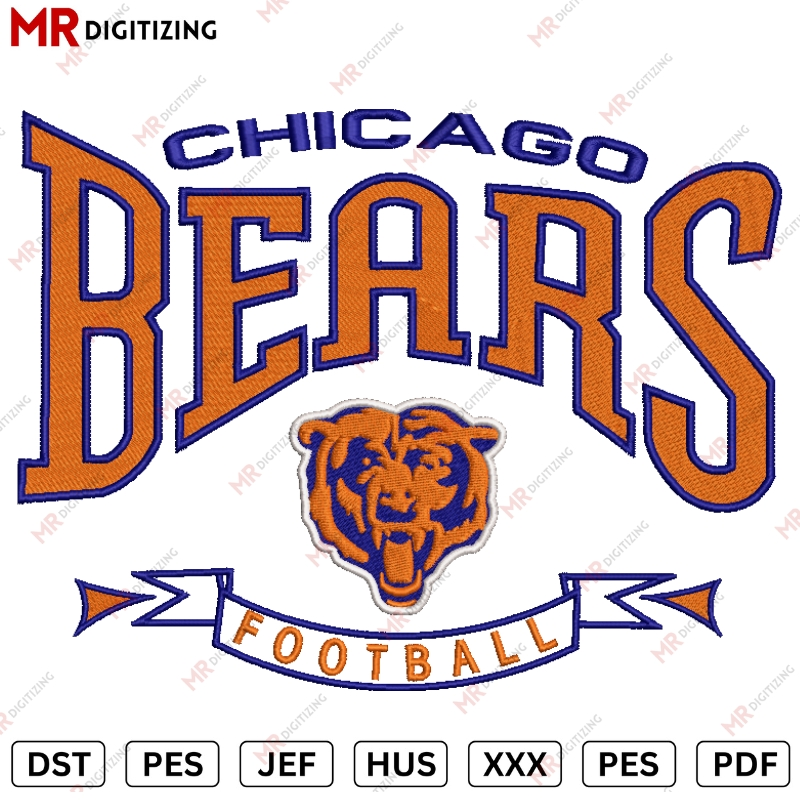 Bears Chicago Embroidery design