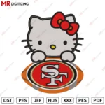 Hellokitty SF 49ers Embroidery design