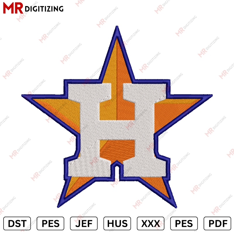 Huston H Embroidery design