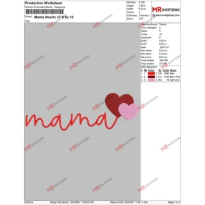 Mama Hearts v7 6 by 10