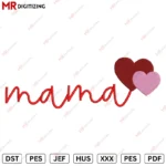 Mama Hearts v7 Embroidery design