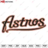 New Astros Houston Embroidery design