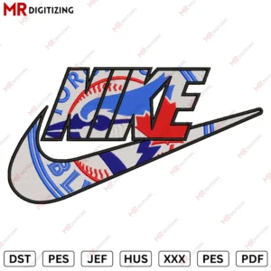 Nike Blue jays Embroidery design