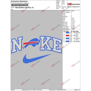 Nike Buffalo bills 6 by 10