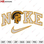 Nike Carrollton Trojan Embroidery design