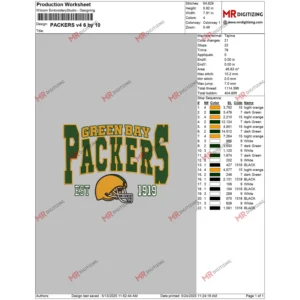 PACKERS v4 6 by 10