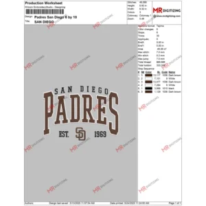 Padres San Diego 6 by 10
