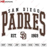 Padres San Diego Embroidery design