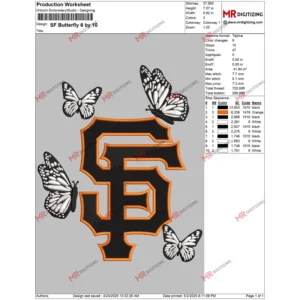 SF Butterfly 6 by 10