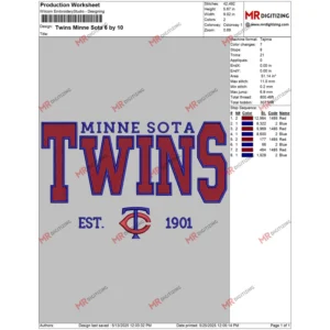 Twins Minne Sota 6 by 10