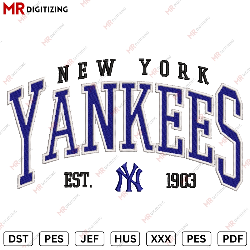 Yankess New york Embroidery design