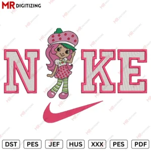 Nike Strawberry girl Embroidery design
