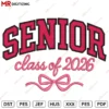 Senior class of 26 Embroidery design