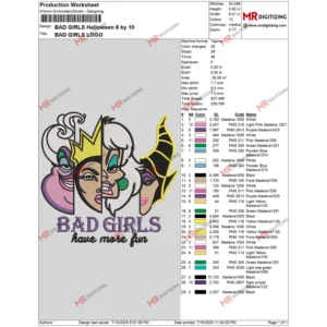 BAD GIRLS Halloween 6 by 10