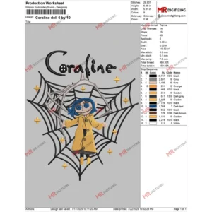 Coraline doll 6 by 10