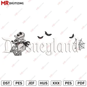 Disneyland Jack HL Halloween Embroidery design