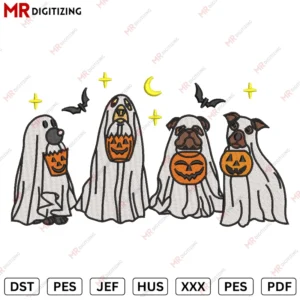 Halloween Dogs Embroidery design