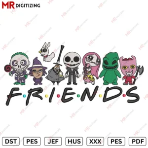 Halloween Friends Embroidery design