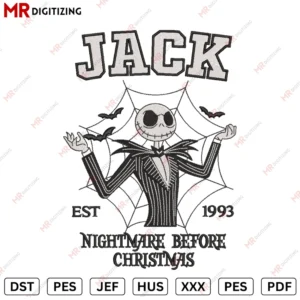 JACK Nightmare Halloween Embroidery design