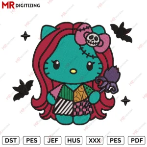 Kitty sally Halloween Embroidery design
