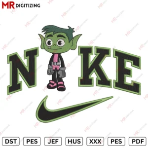 Nike Beast Boy Halloween Embroidery design