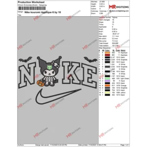 Nike kouromi Appilque 6 by 10