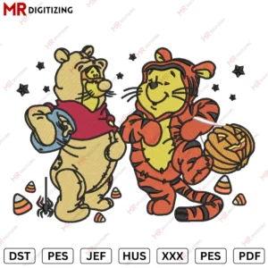 Pooh HL Halloween Embroidery design