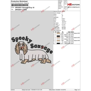 SPOOKY Sausage 6 by 10