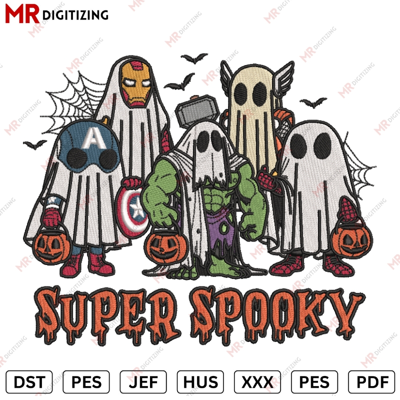 Super Spooky Marvel11 Halloween Embroidery design