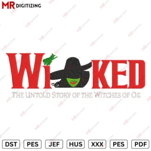 WICKED Halloween Embroidery design