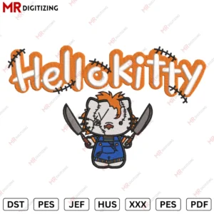 hello kitty chucky HL2 Halloween Embroidery design