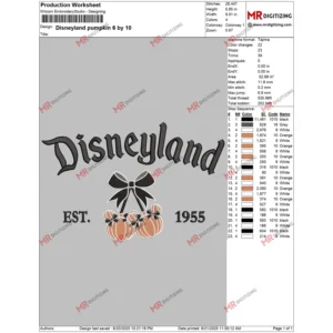 Disneyland pumpkin 6 by 10